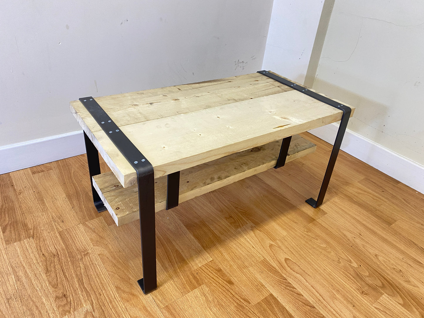 Coffee Table Legs Metal Frame Flat Bar Industrial Design Rustic Primitive Decor Country Farmhouse