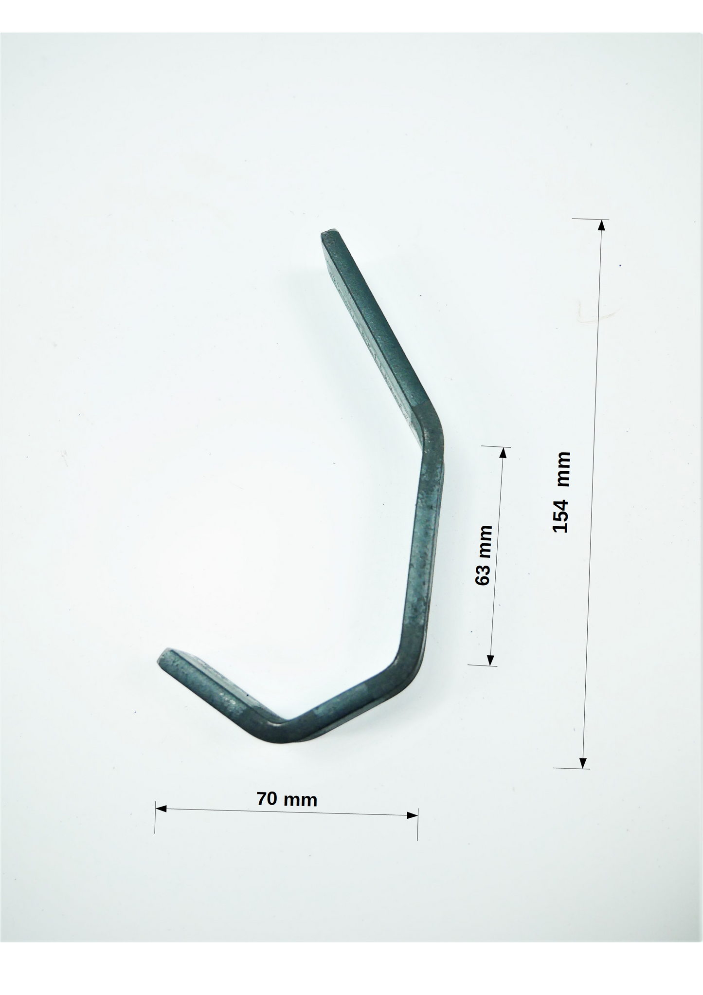 Products Metal Coat Hook Industrial Rustic Primitive Robust Wall Hanging 25x6mm Steel Iron Towel Hooks Hand Made Style, Weldpress Fabrication, Leicester Fabrication