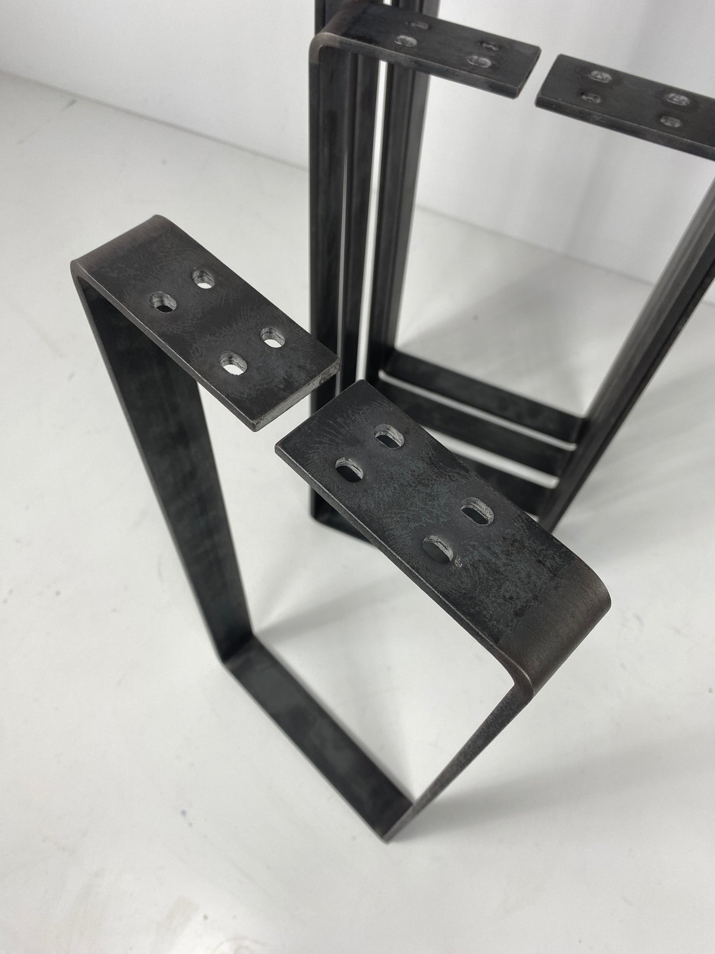 Console Table Leg, Hallway Metal Furniture Base, Feet Bench Desk Stands Modern Industrial Rustic Home Flat Bar 40X6mm, Weldpress Fabrication, Leicester Fabrication