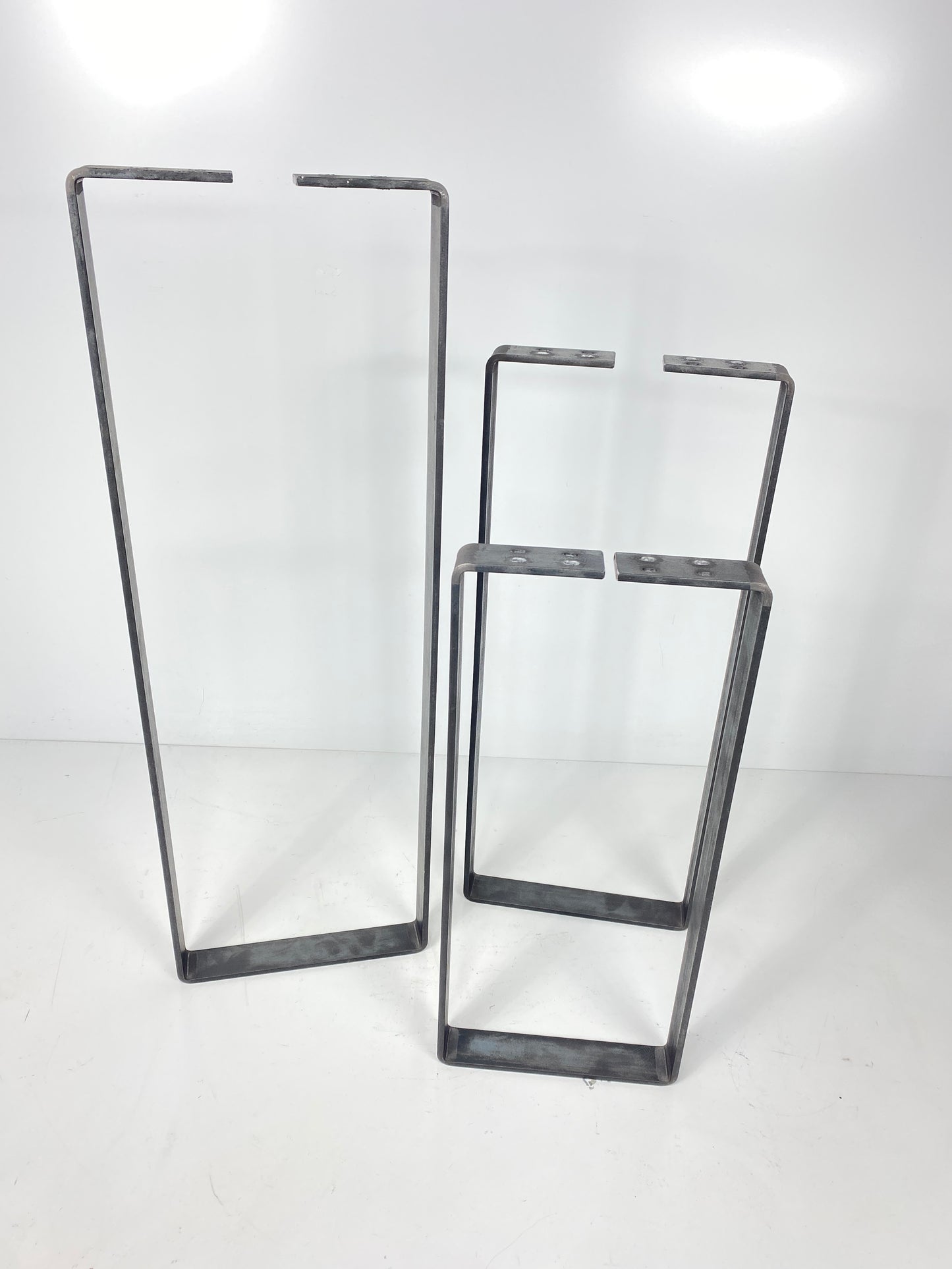 Console Table Leg, Hallway Metal Furniture Base, Feet Bench Desk Stands Modern Industrial Rustic Home Flat Bar 40X6mm, Weldpress Fabrication, Leicester Fabrication