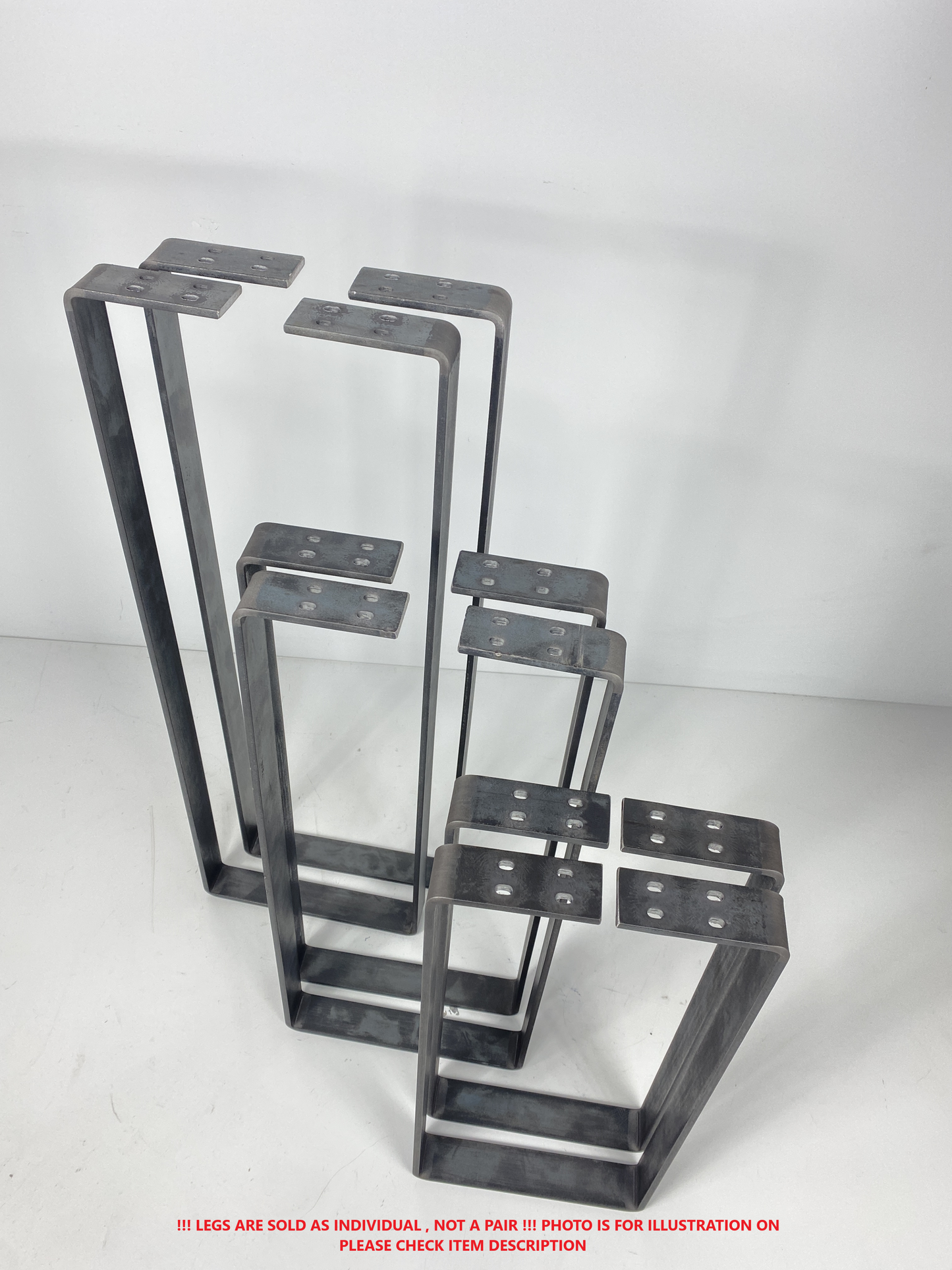 Console Table Leg, Hallway Metal Furniture Base, Feet Bench Desk Stands Modern Industrial Rustic Home Flat Bar 40X6mm, Weldpress Fabrication, Leicester Fabrication