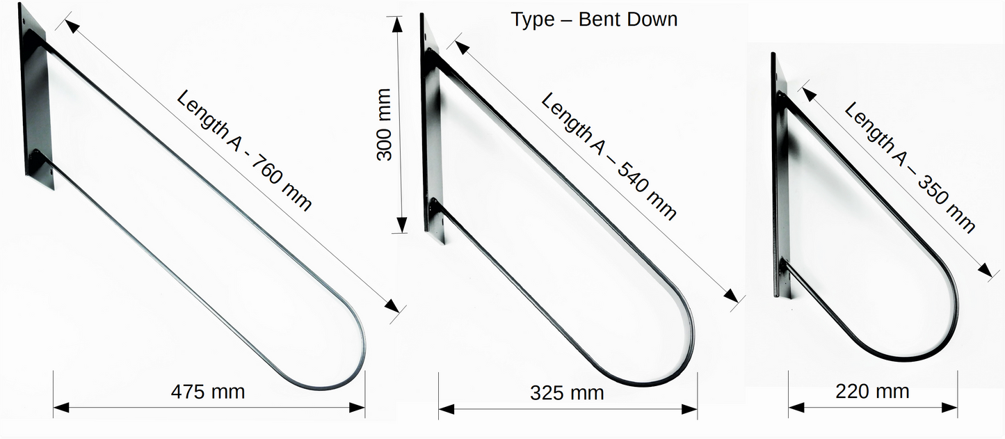 Metal Handrail, Wall Mount, Stairs, Front Steps, Garage Indoor Outdoor Deck, Safety Railing, Grab Rail, Solid Steel