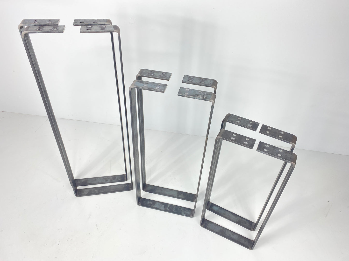 Console Table Leg, Hallway Metal Furniture Base, Feet Bench Desk Stands Modern Industrial Rustic Home Flat Bar 40X6mm, Weldpress Fabrication, Leicester Fabrication