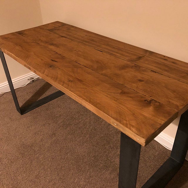 Custom Made Heavy Duty Metal Table Leg Flat Bar 100X6mm Furniture Base Feet Bench Desk Stands Modern Industrial Rustic Home Hairpin Legs Metal Base , Weldpress Metal Fabrication, Leicester Fabrication