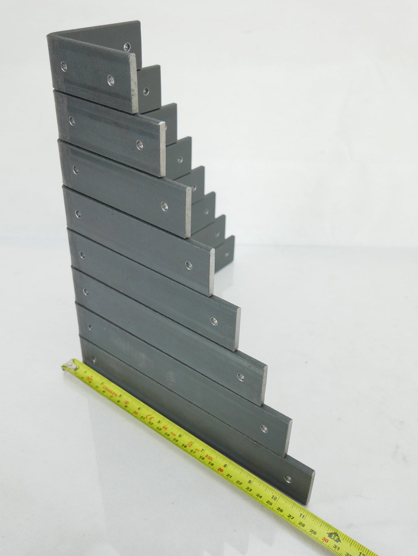 Pair Heavy Duty Shelf Metal Brackets 90 Degree Corner Braces Fence Repair Shelving Reinforcing Bracket 40X6mm Strong Steel Flat Bar