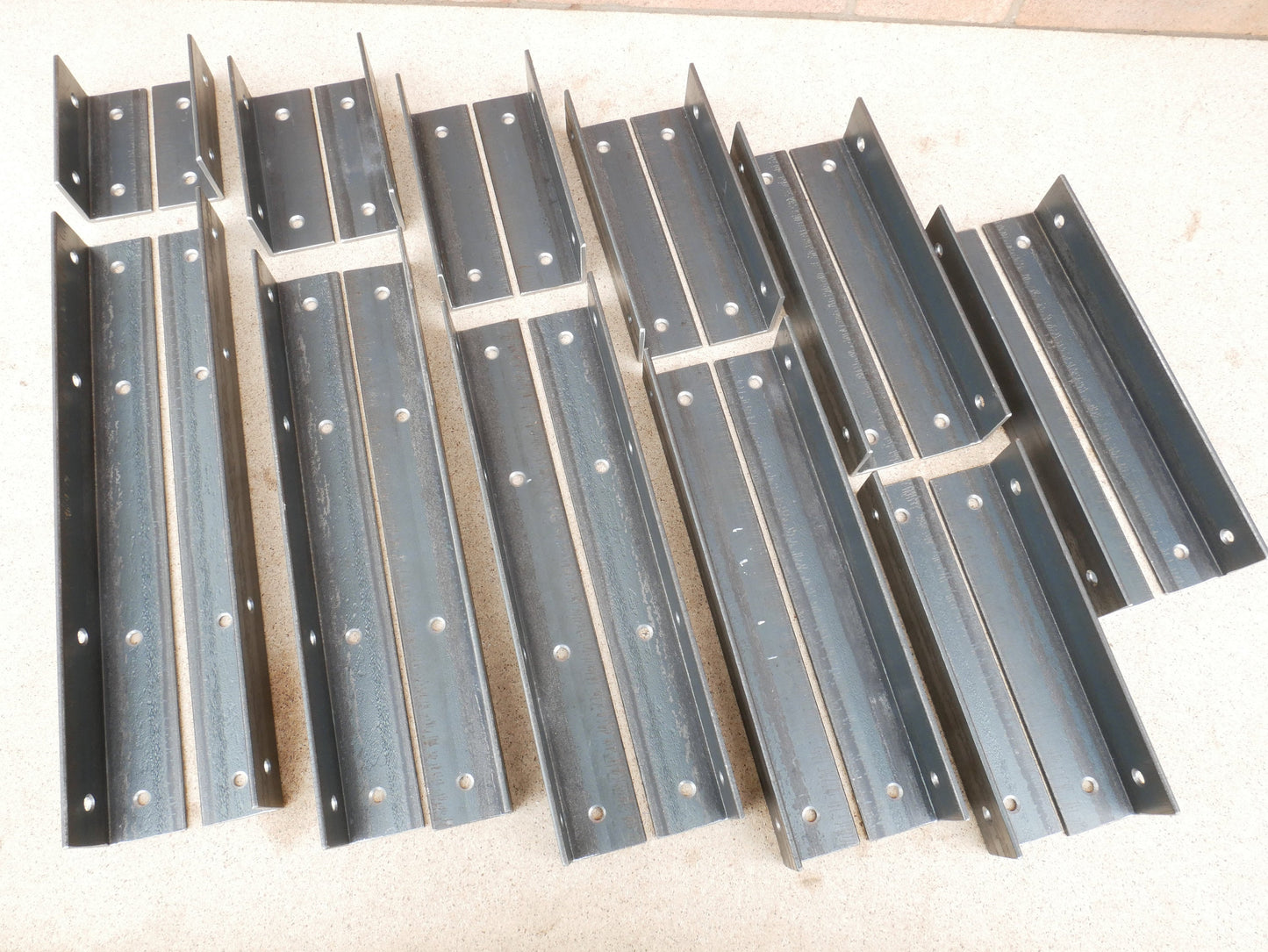 Set of 2 Alcove Shelf Brackets Shelves Corner Angle Steel Scaffold Timber Board Metal Bracket, Weldpress Fabrication, Leicester Fabrication