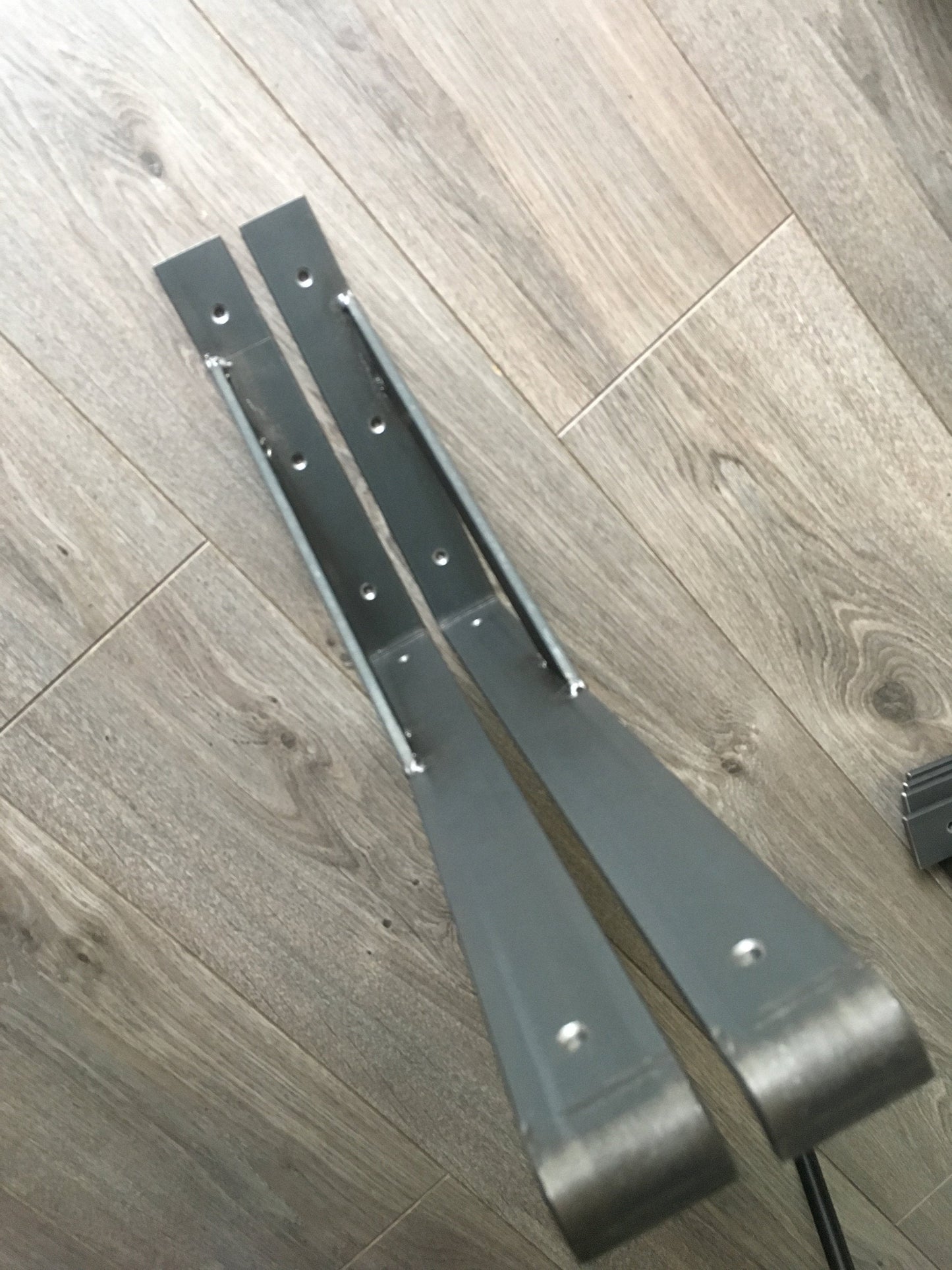 Custom Metal Bracket Heavy Duty Double Scaffold Board Shelf Shelving Industrial Rustic Wall Mounting Reinforced Metal Wall Breakfast Table, Weldpress Fabrication, Leicester Fabrication