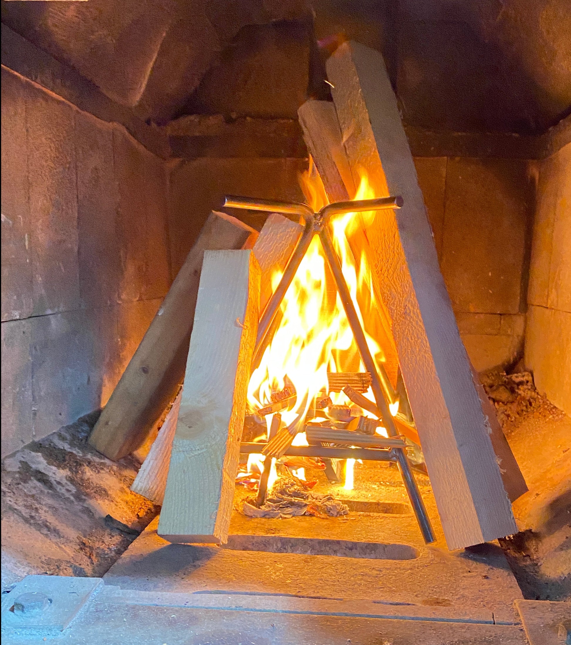 Vertical Fire Pit Grate WP Campfire Teepee, Patio, Kiva, Chiminea, BBQ Outdoor Fire, Wood Stacker, Outdoor Cooking Stand, Weldpress Fabrication
