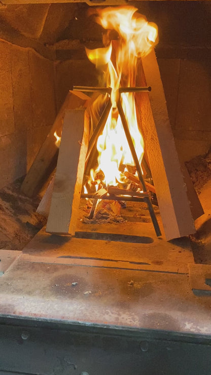 Vertical Fire Pit Grate WP Campfire Teepee, Patio, Kiva, Chiminea, BBQ Outdoor Fire, Wood Stacker, Outdoor Cooking Stand