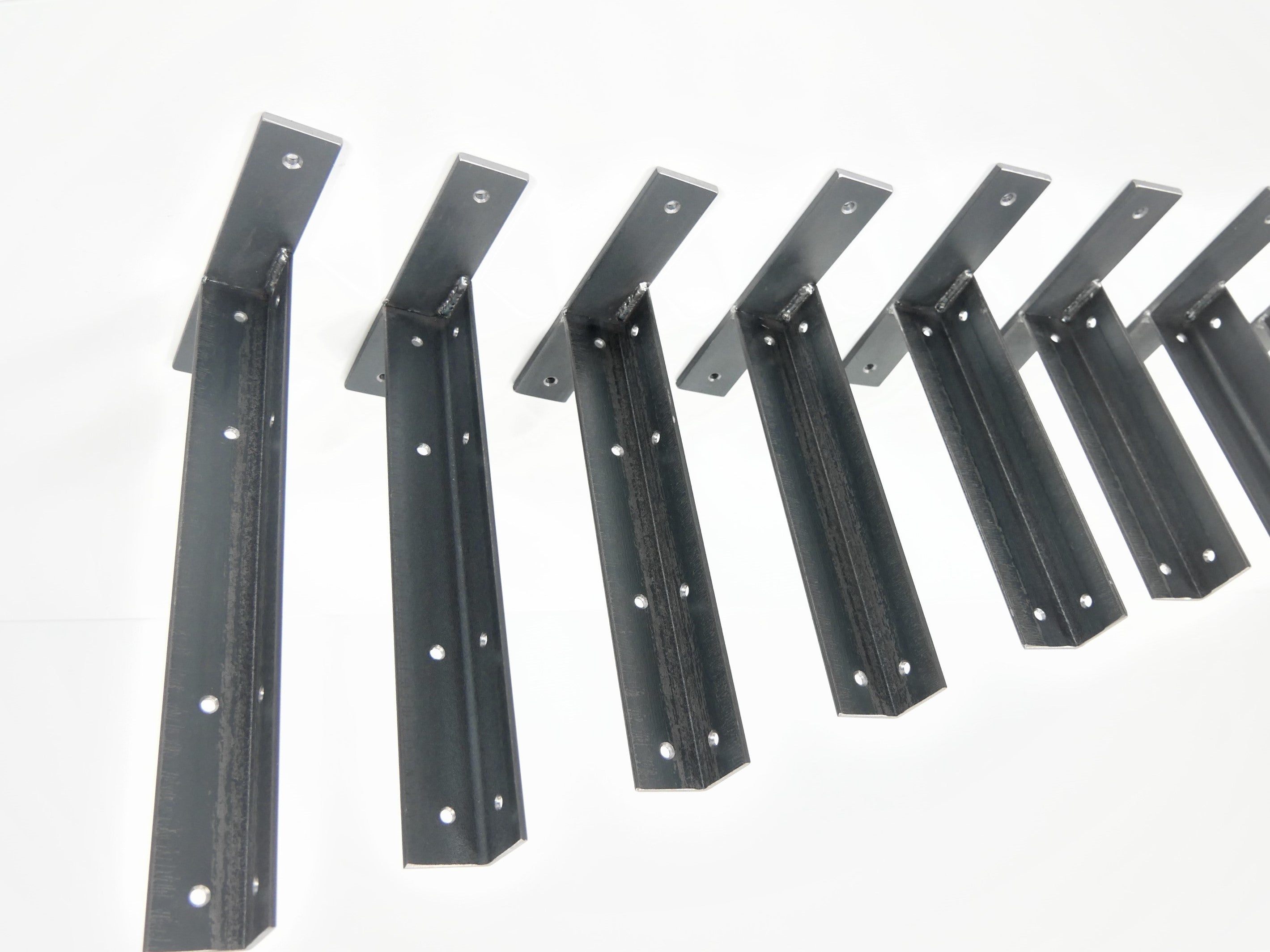 4 Pcs 4" X 6" X 3/8" Steel Angle Iron - Bracing Brackets, Welding, Shelving - USA Made