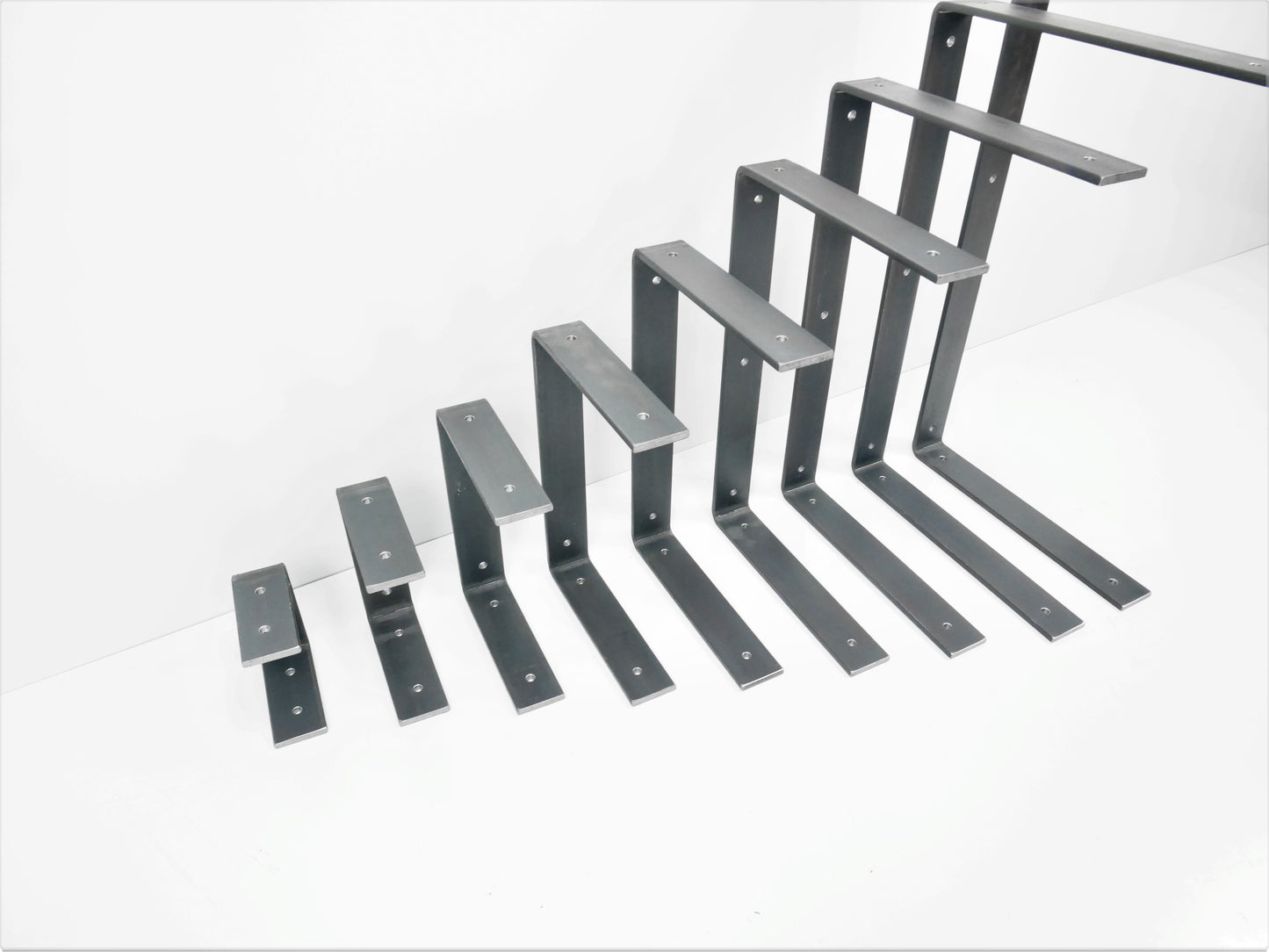 Double Shelf Bracket Heavy Duty DBR DIY Shelf Bracket Industrial Style Modern Scaffold Board Shelf Bedside Cabinet Shelving Flat Bar 40x6, Weldpress Fabrication, Leicester Fabrication