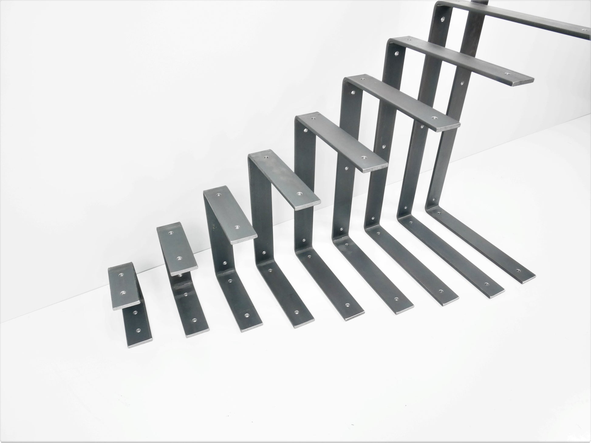 Double Shelf Bracket Heavy Duty DBR DIY Shelf Bracket Industrial Style Modern Scaffold Board Shelf Bedside Cabinet Shelving Flat Bar 40x6, Weldpress Fabrication, Leicester Fabrication