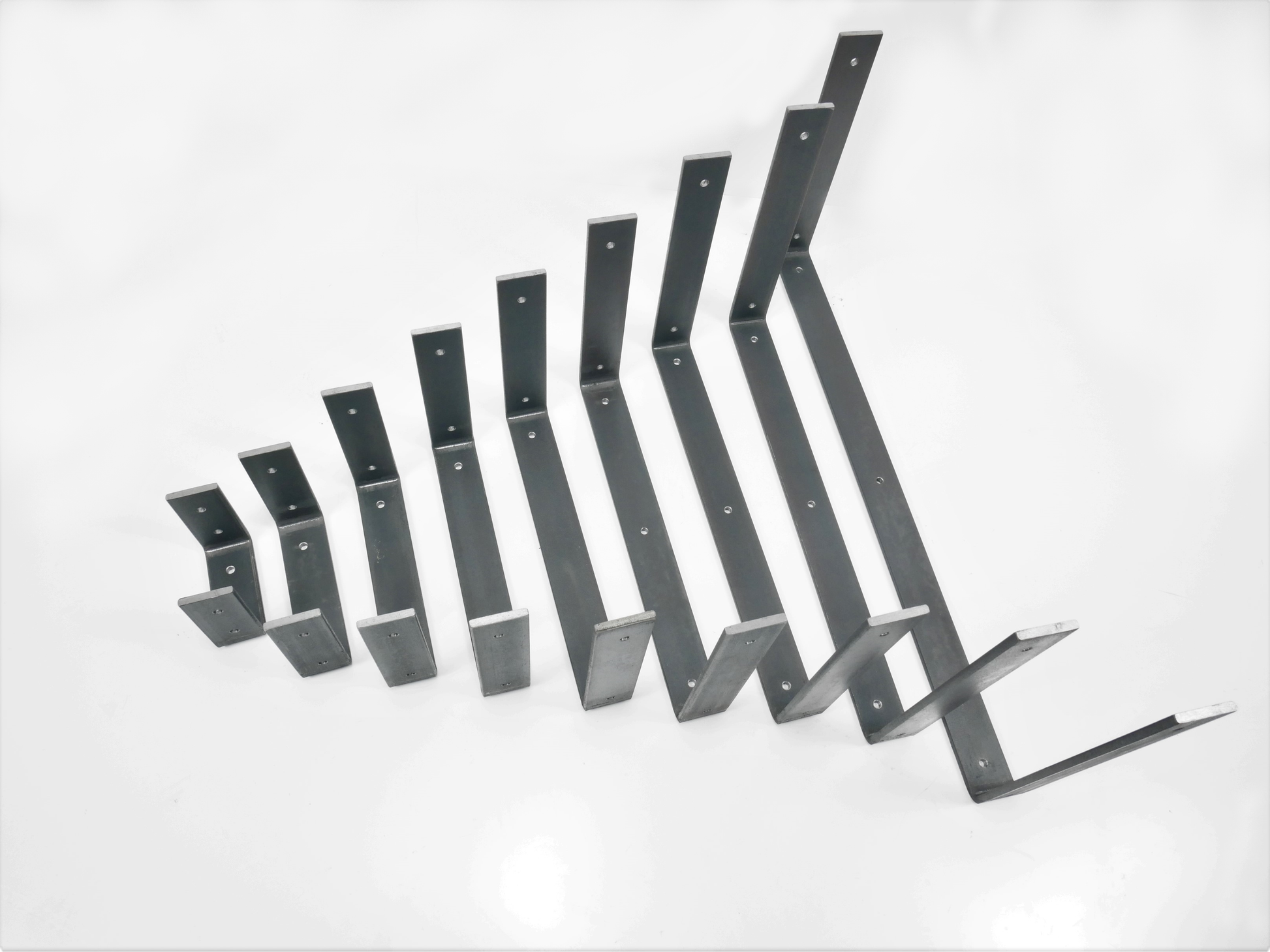 Double Shelf Bracket Heavy Duty DBR DIY Shelf Bracket Industrial Style Modern Scaffold Board Shelf Bedside Cabinet Shelving Flat Bar 40x6, Weldpress Fabrication, Leicester Fabrication