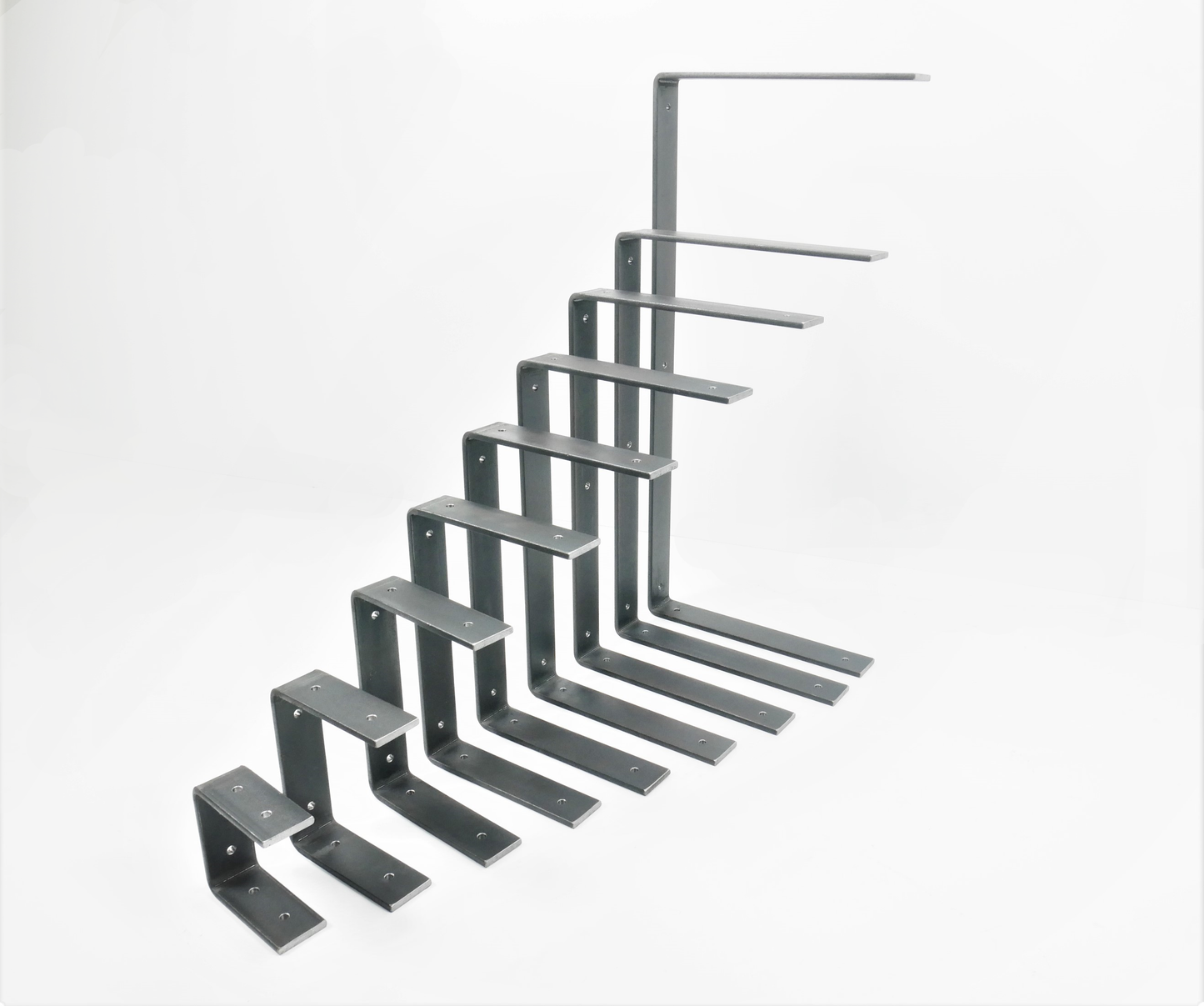Double Shelf Bracket Heavy Duty DBR DIY Shelf Bracket Industrial Style Modern Scaffold Board Shelf Bedside Cabinet Shelving Flat Bar 40x6, Weldpress Fabrication, Leicester Fabrication
