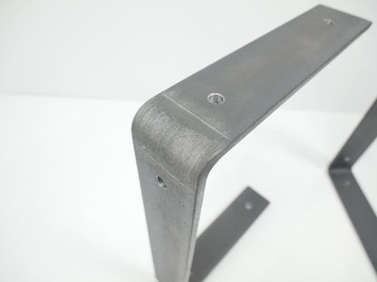 Double Shelf Bracket Heavy Duty DBR DIY Shelf Bracket Industrial Style Modern Scaffold Board Shelf Bedside Cabinet Shelving Flat Bar 40x6
