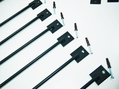 Window Security Bar Black Clutch Head Security Screw Straight Protection Garage Home Office Farm Rustic Shed Industrial Anti Taper