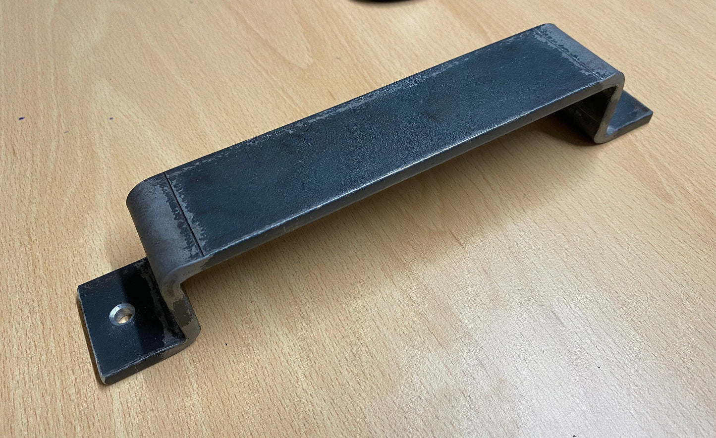 Metal Handle Rustic Cabinet Pull Steel Furniture Door Iron Handle Industrial Farmhouse Drawer Kitchen Raw Steel Primitive Minimalistic, Weldpress Fabrication, Leicester Fabrication